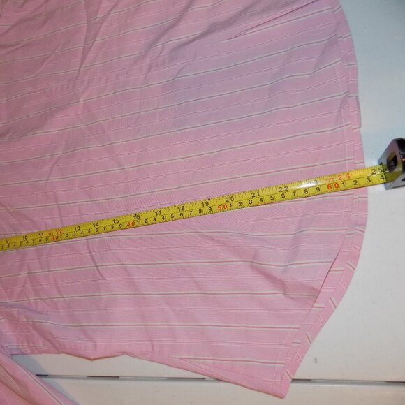 Vintage LILLY PULITZER White Label Pink Buttondown Shirt Striped Stretch Sz 10 - Picture 7 of 7